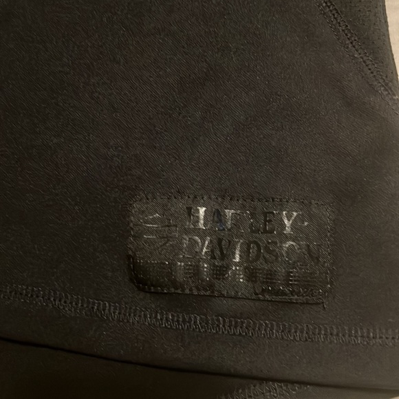 Harley-Davidson, Activewear, Long Thumb Sleeves, V-Neck Top, Charcoal Black, Sm - Picture 4 of 9